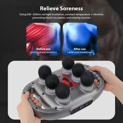 6 Heads Deep Tissue Massage Gun Device | Portable Muscle Massager for Full Body Pain Relief