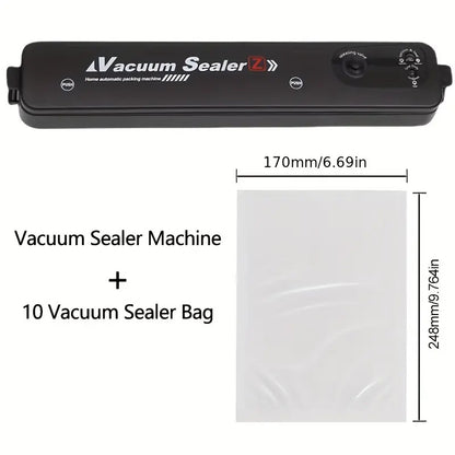 Portable Vacuum Sealer Machine for Food Storage | Air Suction & Heat Sealing Device