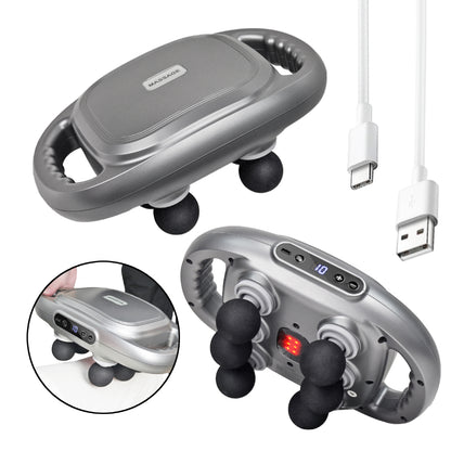 6 Heads Deep Tissue Massage Gun Device | Portable Muscle Massager for Full Body Pain Relief