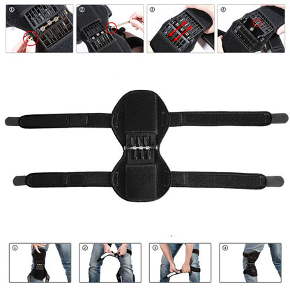 Adjustable Knee Brace with Side Stabilizers & Patella Support for Pain Relief, Sports & Recovery