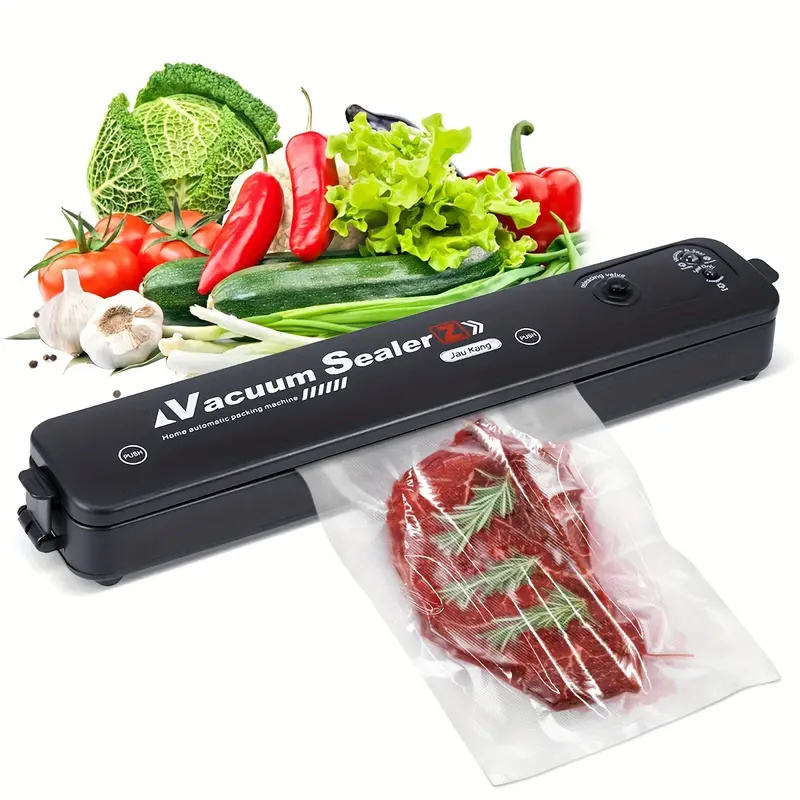 Portable Vacuum Sealer Machine for Food Storage | Air Suction & Heat Sealing Device