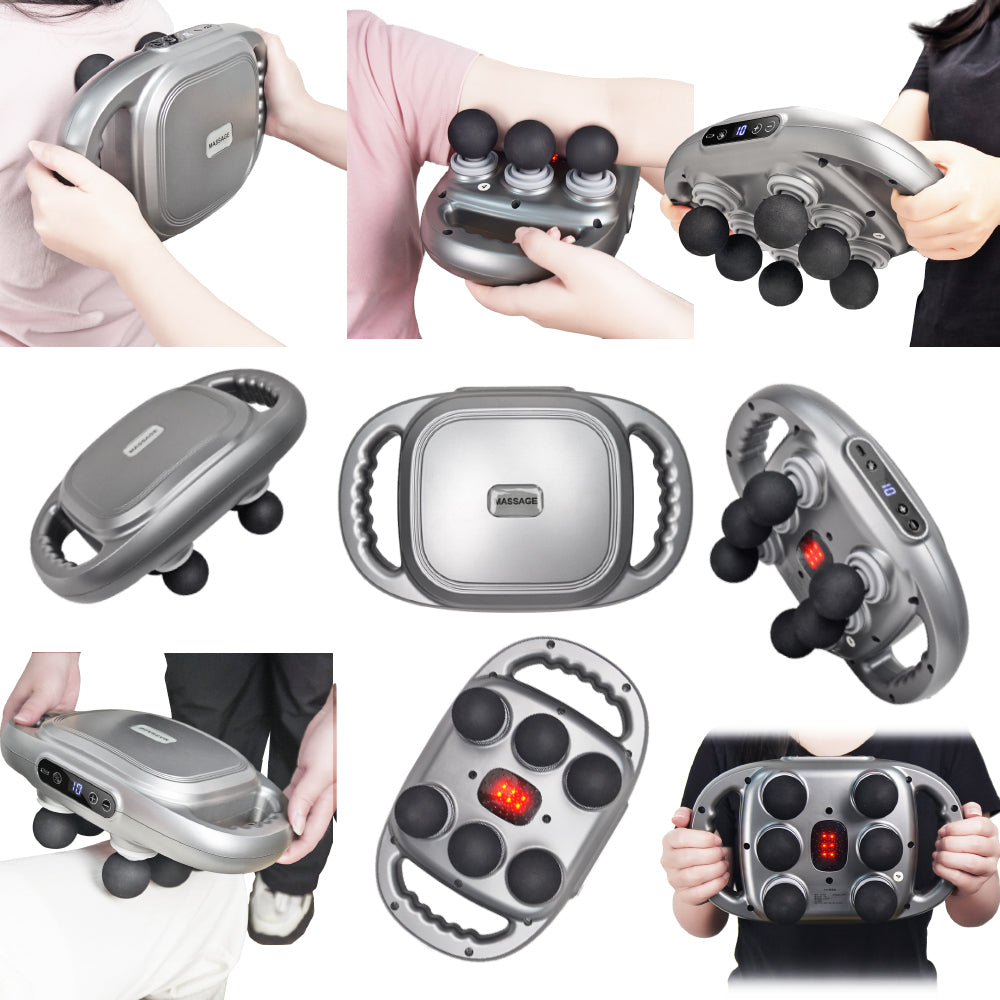 6 Heads Deep Tissue Massage Gun Device | Portable Muscle Massager for Full Body Pain Relief