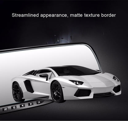 Car Dual Lens Dash Cam 1080P HD Rear View Mirror Camera with Night Vision & Loop Recording